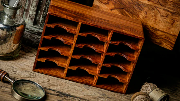 15 Deck Rosewood Wooden Playing Cards Cabinet Display - Image 2