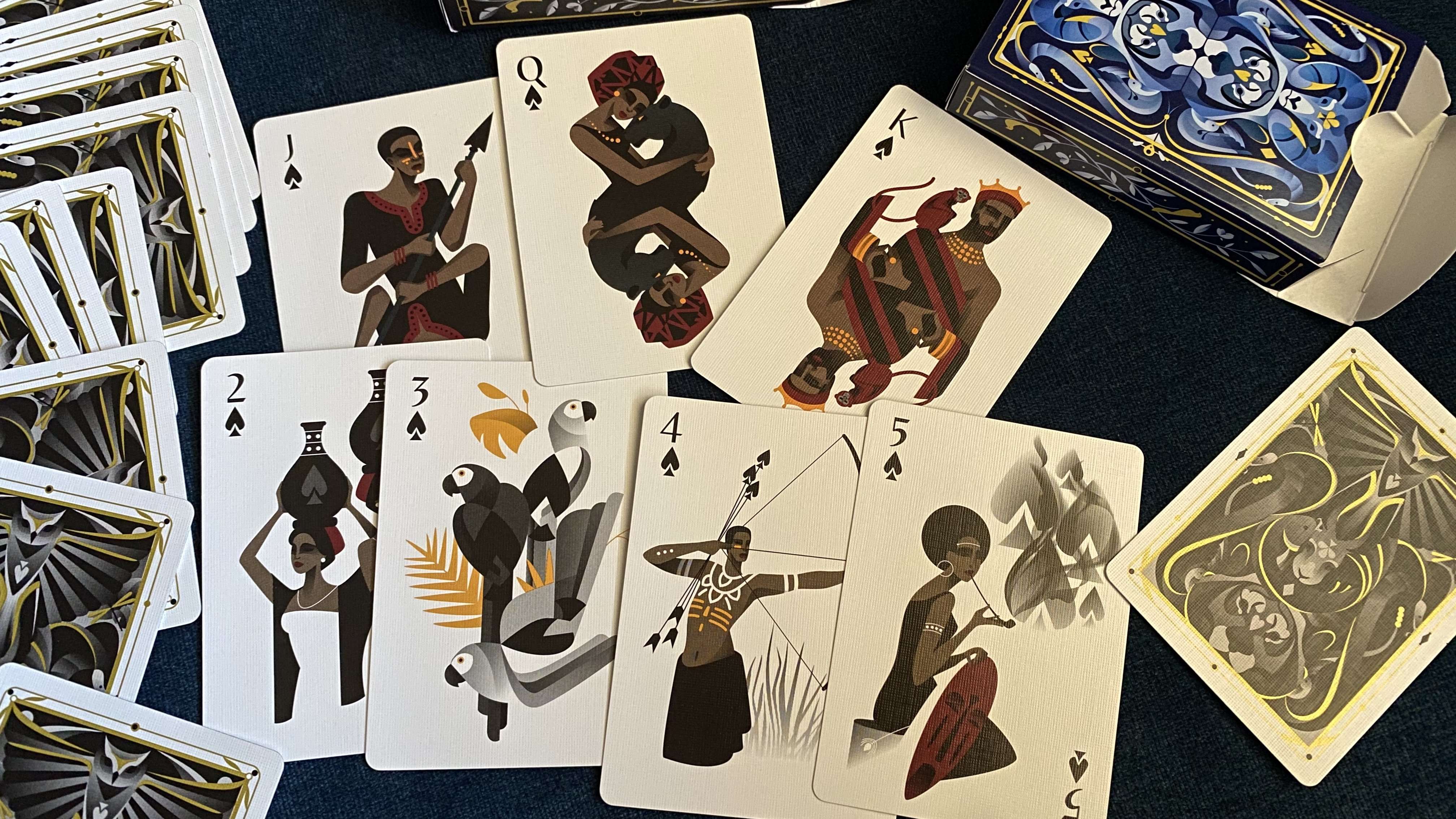 5th Kingdom Black Gold Gilded Playing Cards USPCC - Image 6