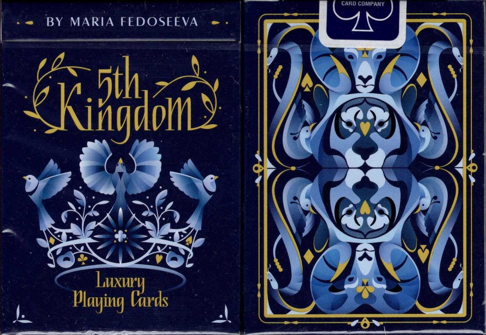 5th Kingdom Blue Gilded Playing Cards USPCC