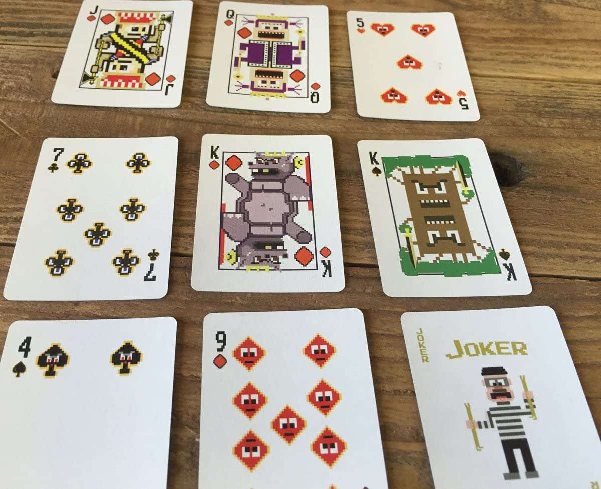 8- Bit Gold Mini Playing Cards - Image 2