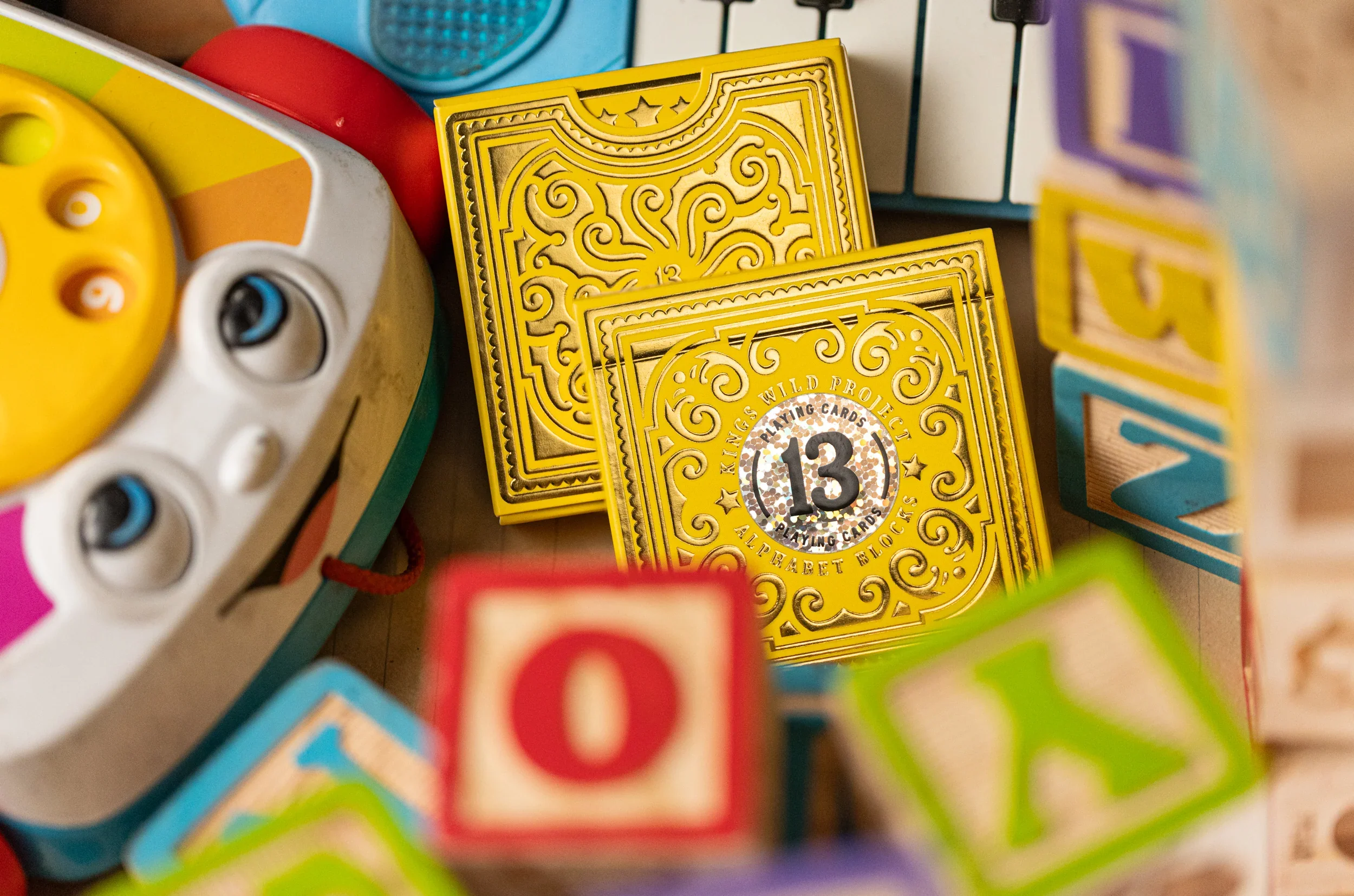 Alphabet Yellow Block Playing Cards by Kings Wild Project - Image 2