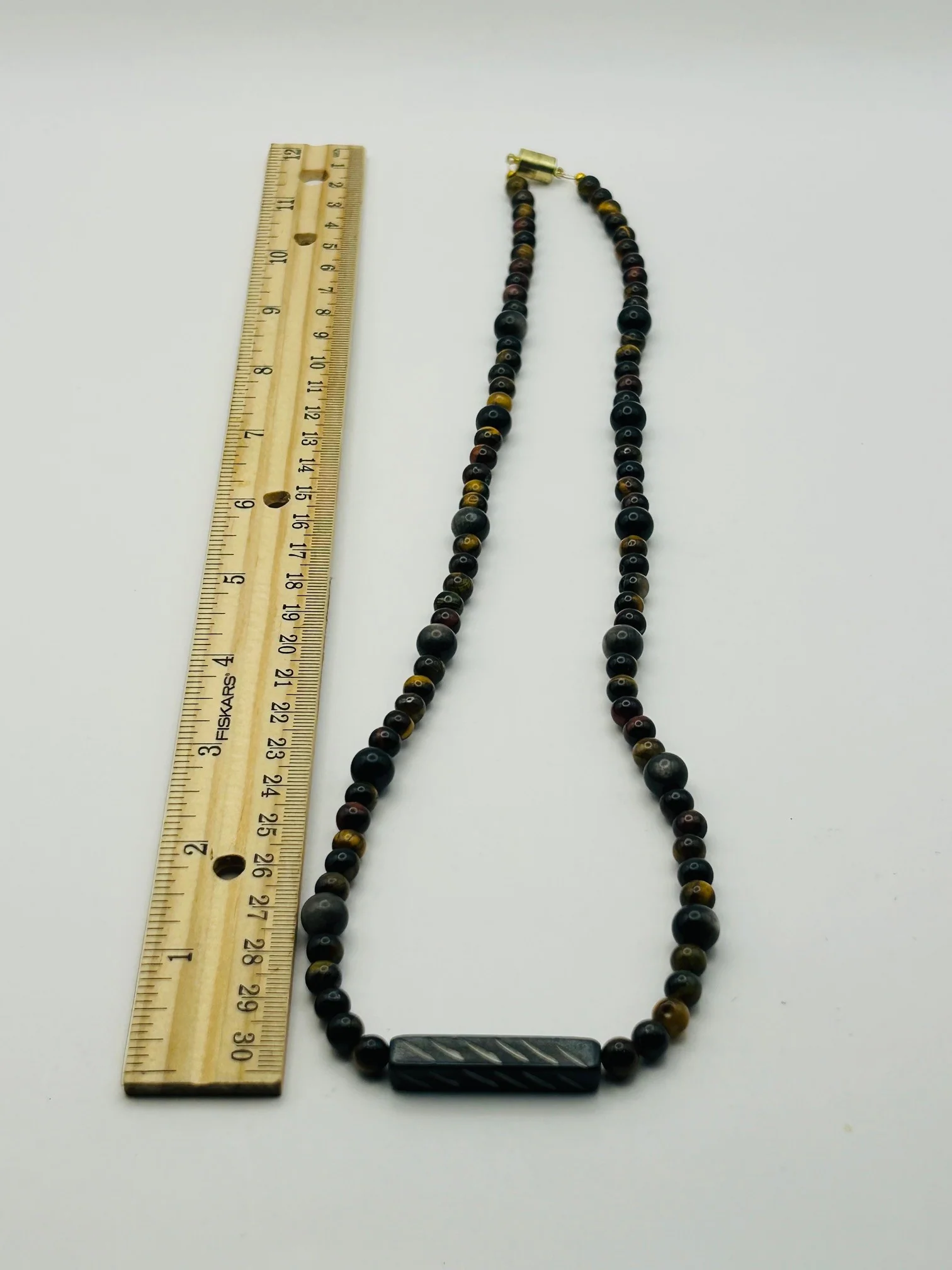 Triple Tiger’s Eye Homemade Necklace - Image 4