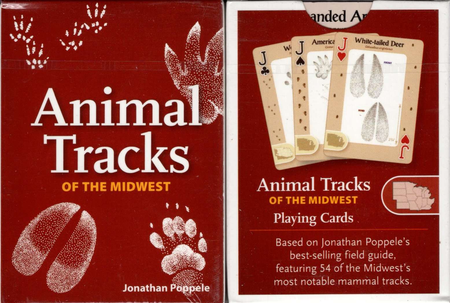 Animal Tracks of the Midwest Playing Cards
