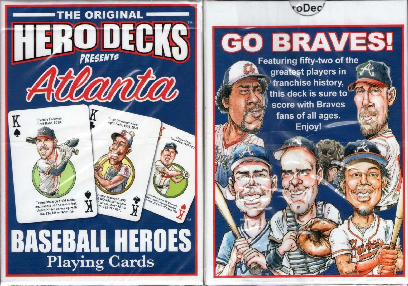 Atlanta Baseball Heroes Playing Cards