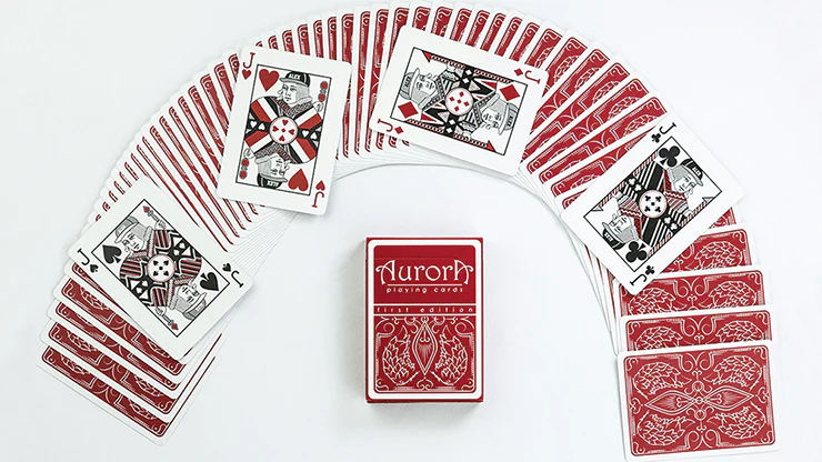 Aurora Red Playing Cards USPCC - Image 2