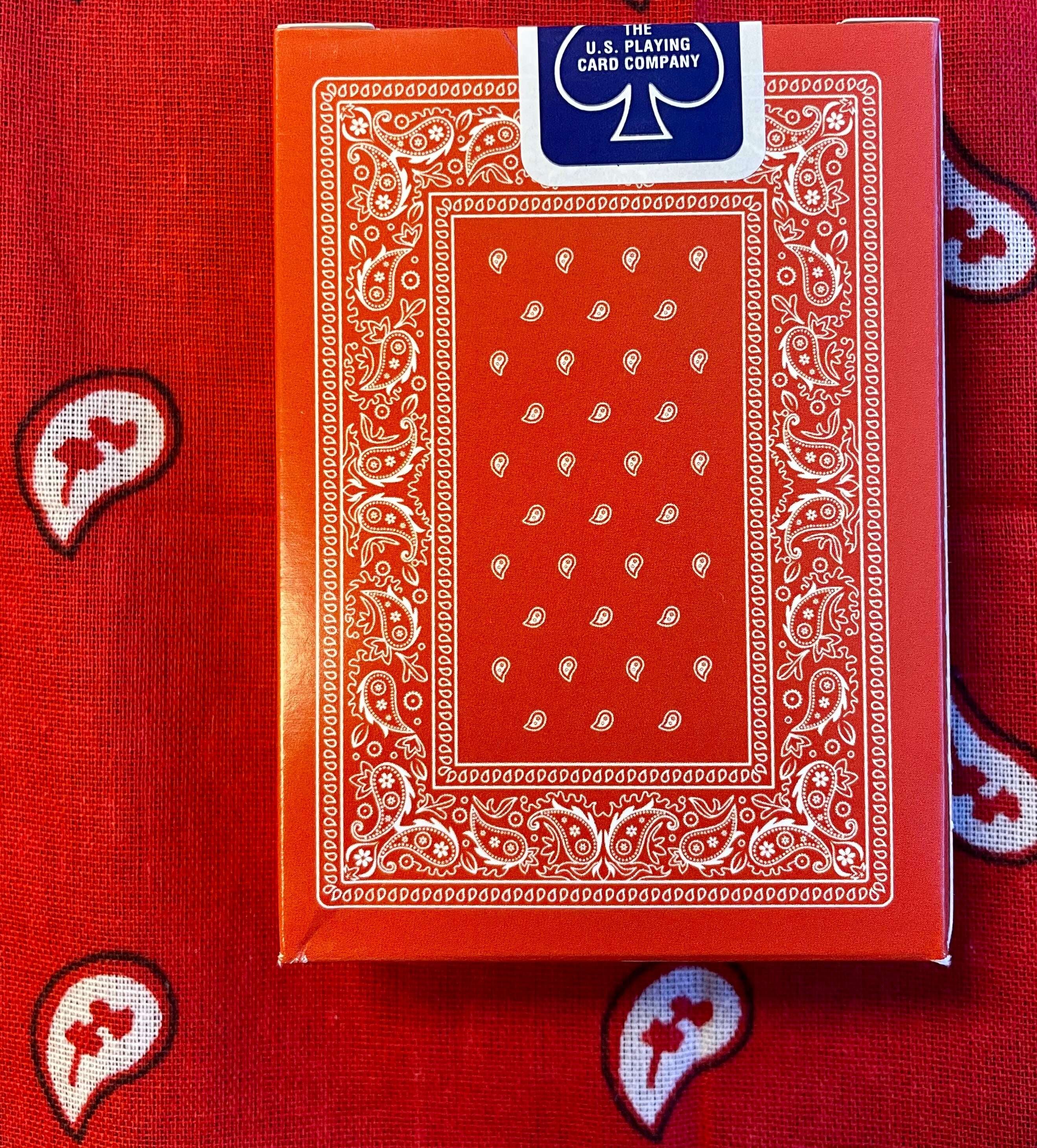 🎄FLASH SALE - Bicycle Bandana Playing Cards - Sun Bleached Crimson - Image 3