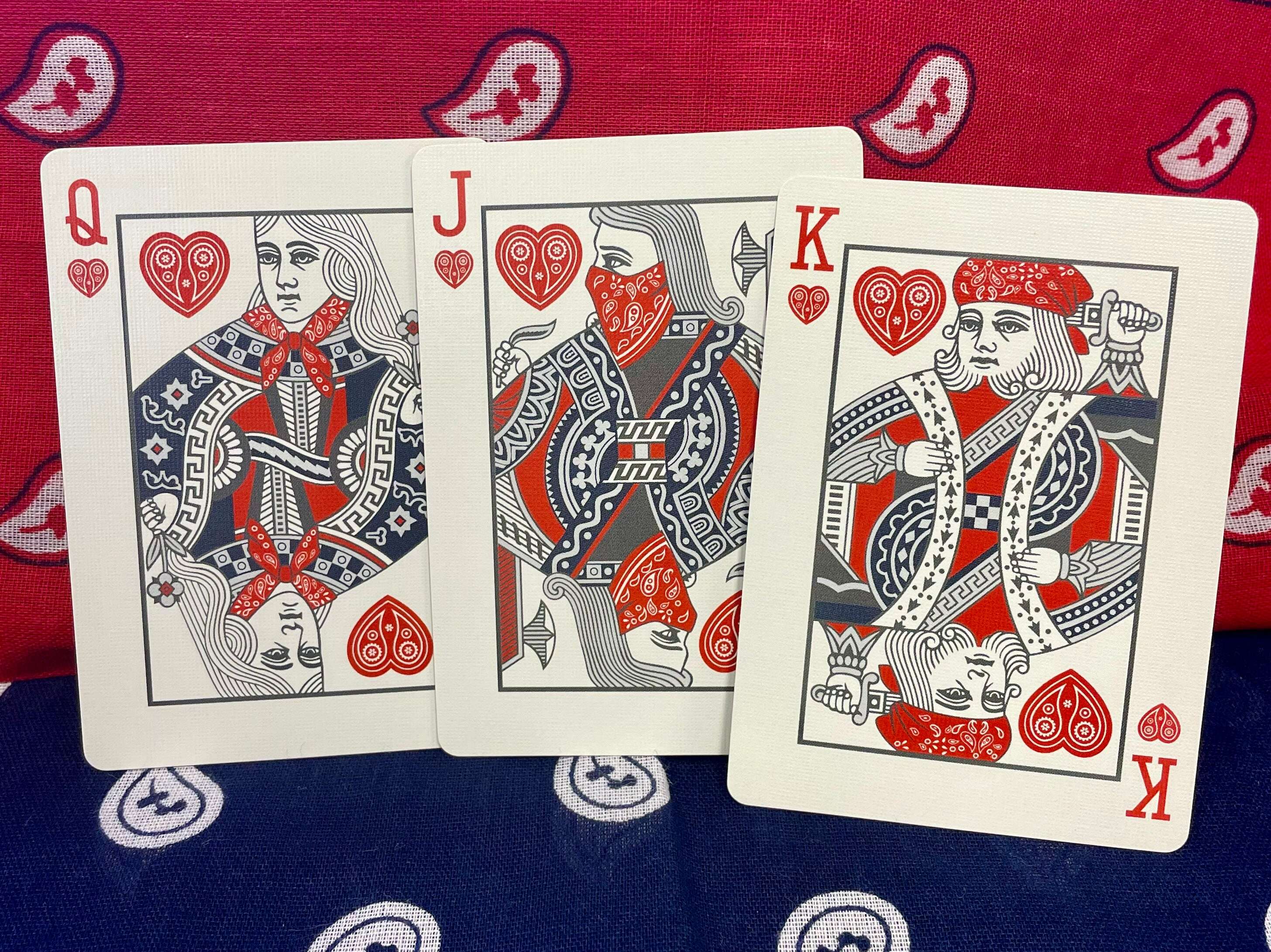 🎄FLASH SALE - Bicycle Bandana Playing Cards - Sun Bleached Crimson - Image 6