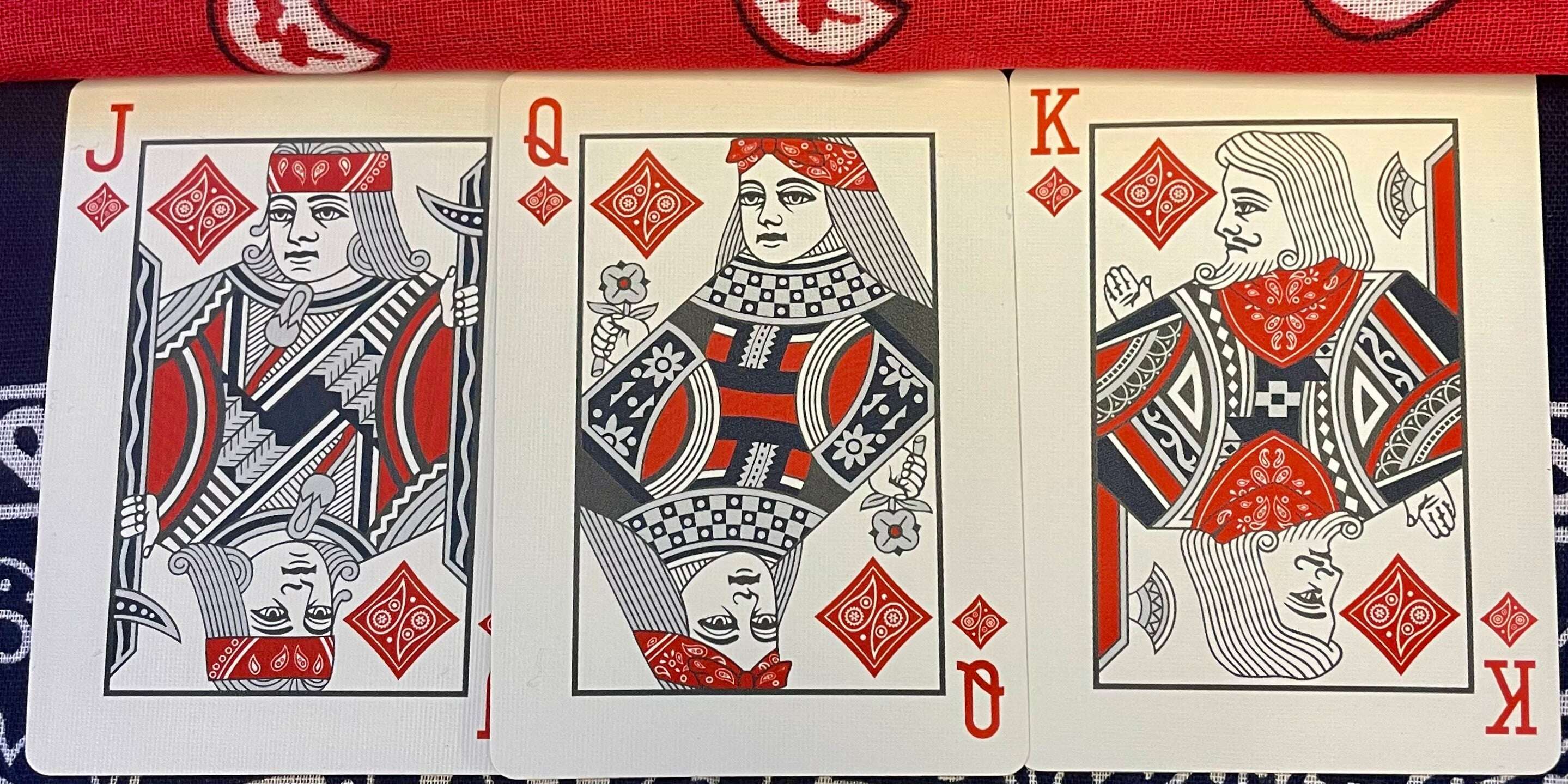 🎄FLASH SALE - Bicycle Bandana Playing Cards - Sun Bleached Crimson - Image 7