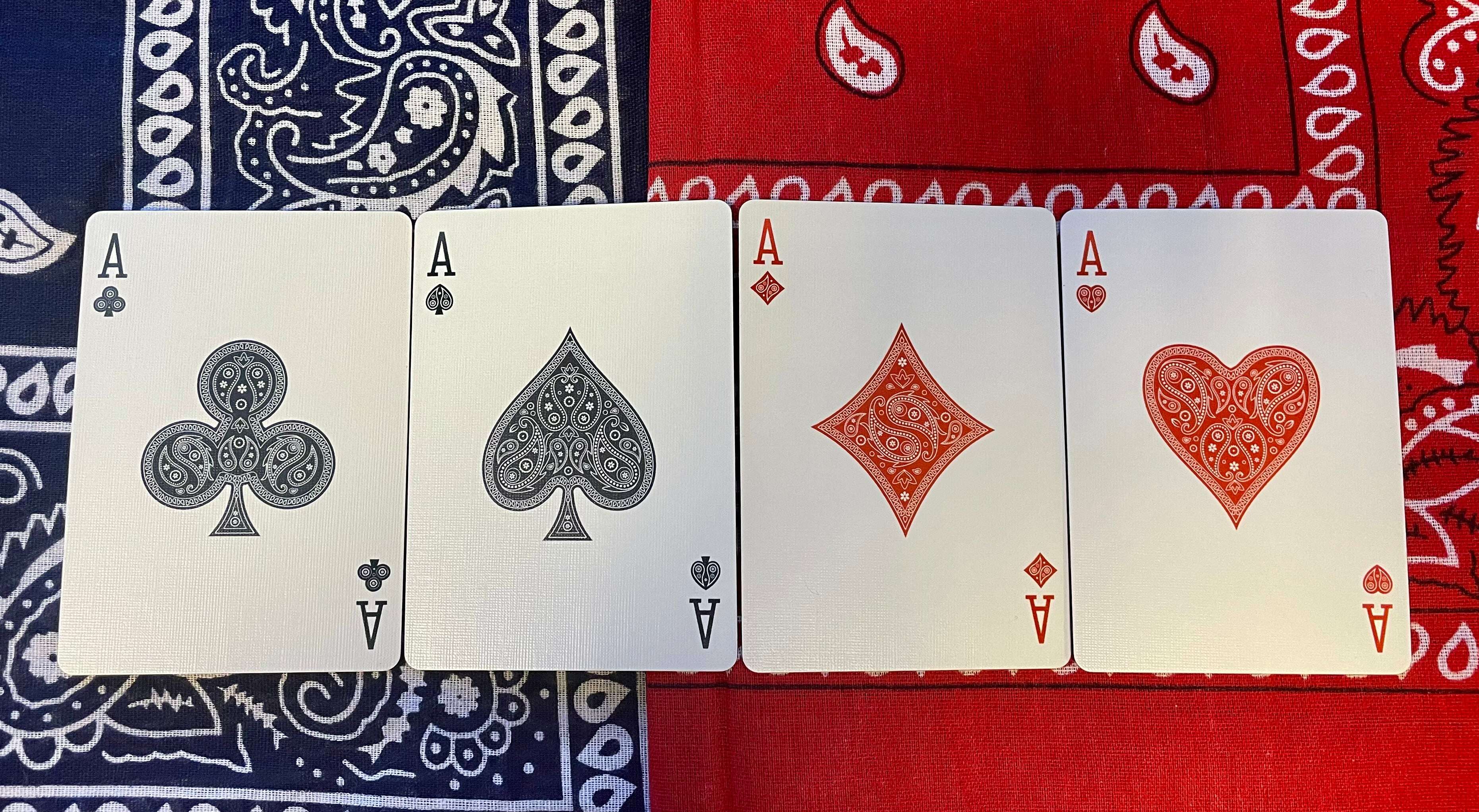 🎄FLASH SALE - Bicycle Bandana Playing Cards - Sun Bleached Crimson - Image 9