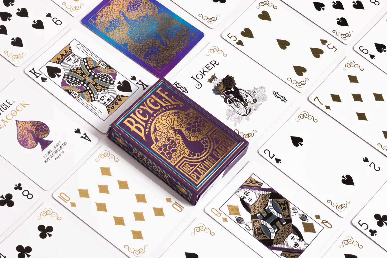 Bicycle Purple Peacock Playing Cards - With New Cold Foiling Tech - Image 2