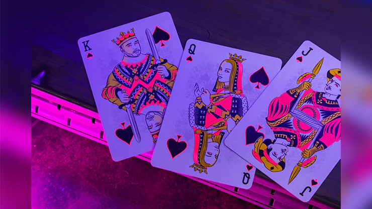 Bicycle Star-Fire Pink Neon Playing Cards with Numbered Seal - Image 6