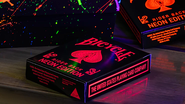 Bicycle Star-Fire Pink Neon Limited Edition Playing Cards - Glows Under Blacklight