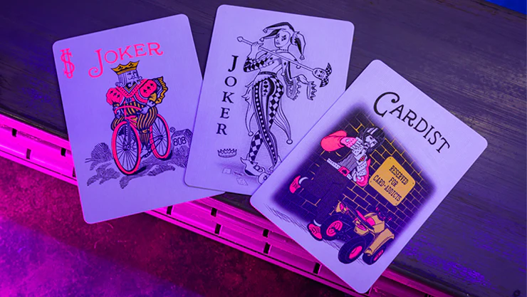 Bicycle Star-Fire Pink Neon Limited Edition Playing Cards - Glows Under Blacklight - Image 3