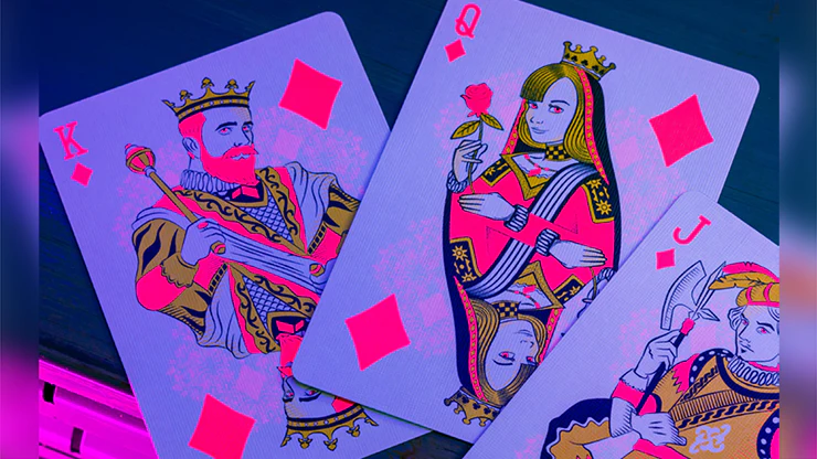 Bicycle Star-Fire Pink Neon Limited Edition Playing Cards - Glows Under Blacklight - Image 5