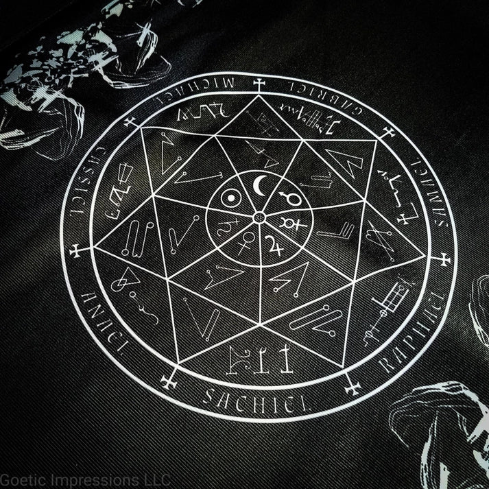 Black 7 Archangel Altar Cloth - Image 2