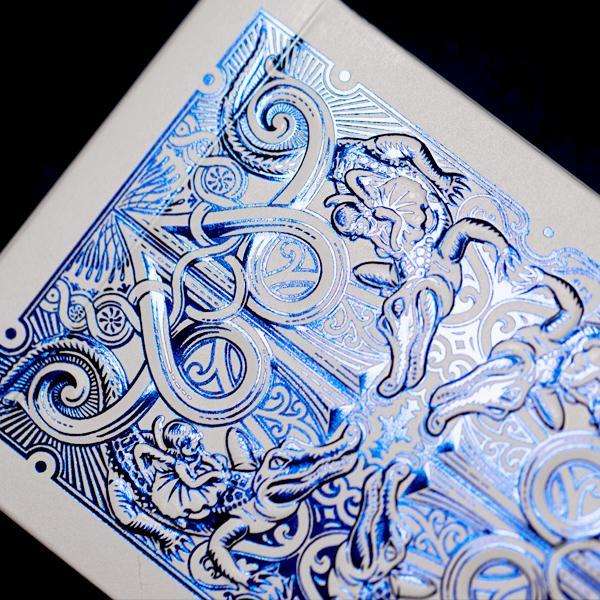 Blue Metallic Gatorbacks Playing Cards USPCC - Image 2