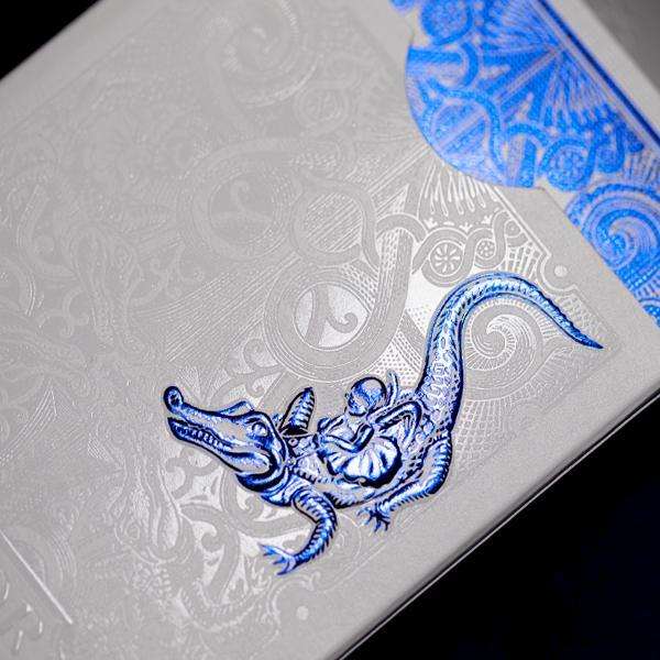 Blue Metallic Gatorbacks Playing Cards USPCC - Image 3