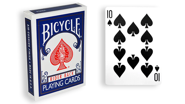 Blue One-Way Forcing Deck - 10 of Spades