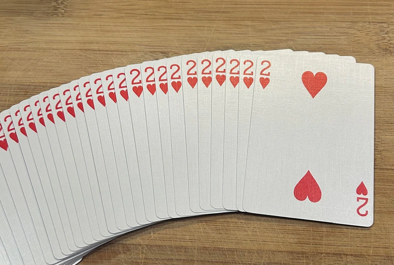 Blue One-Way Forcing Deck - 2 of Hearts - Image 2