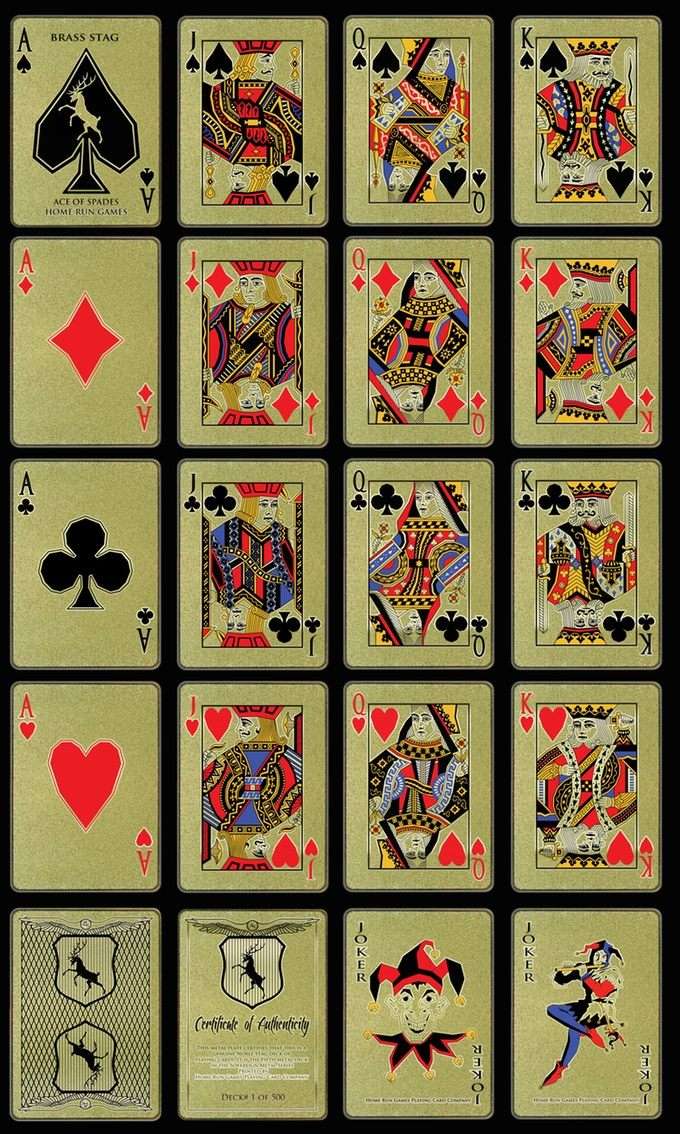 Brass Stag Metal Playing Cards - Image 3