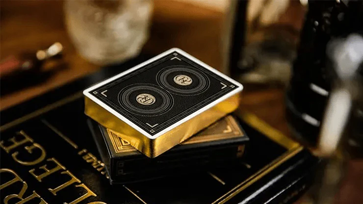 Card College The Deluxe Elegant Box Black Gilded Playing Cards 2 Deck Set - Image 5