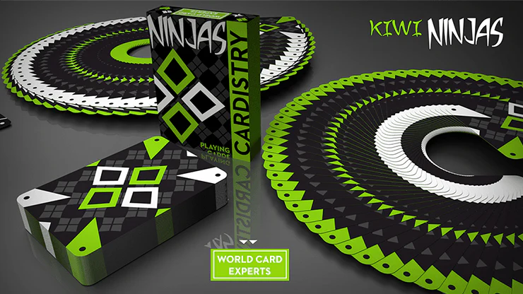Cardistry Ninjas Kiwi Green Playing Cards USPCC - Image 7