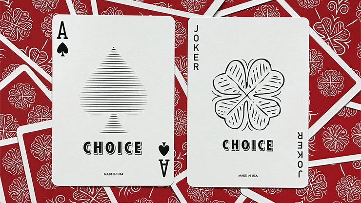 Choice Cloverback Red Playing Cards USPCC - Image 2