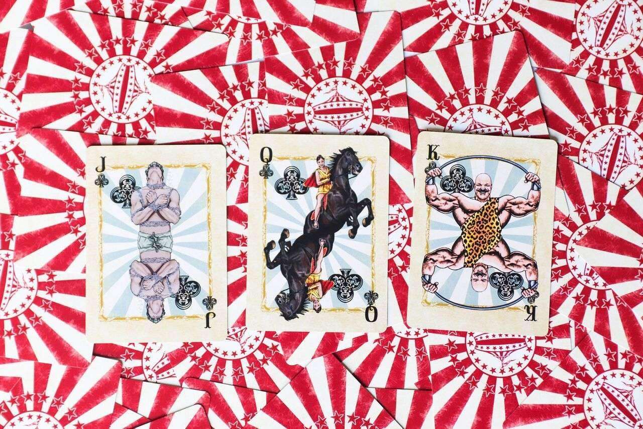Circus Nostalgic Red Gilded Playing Cards USPCC - Image 11