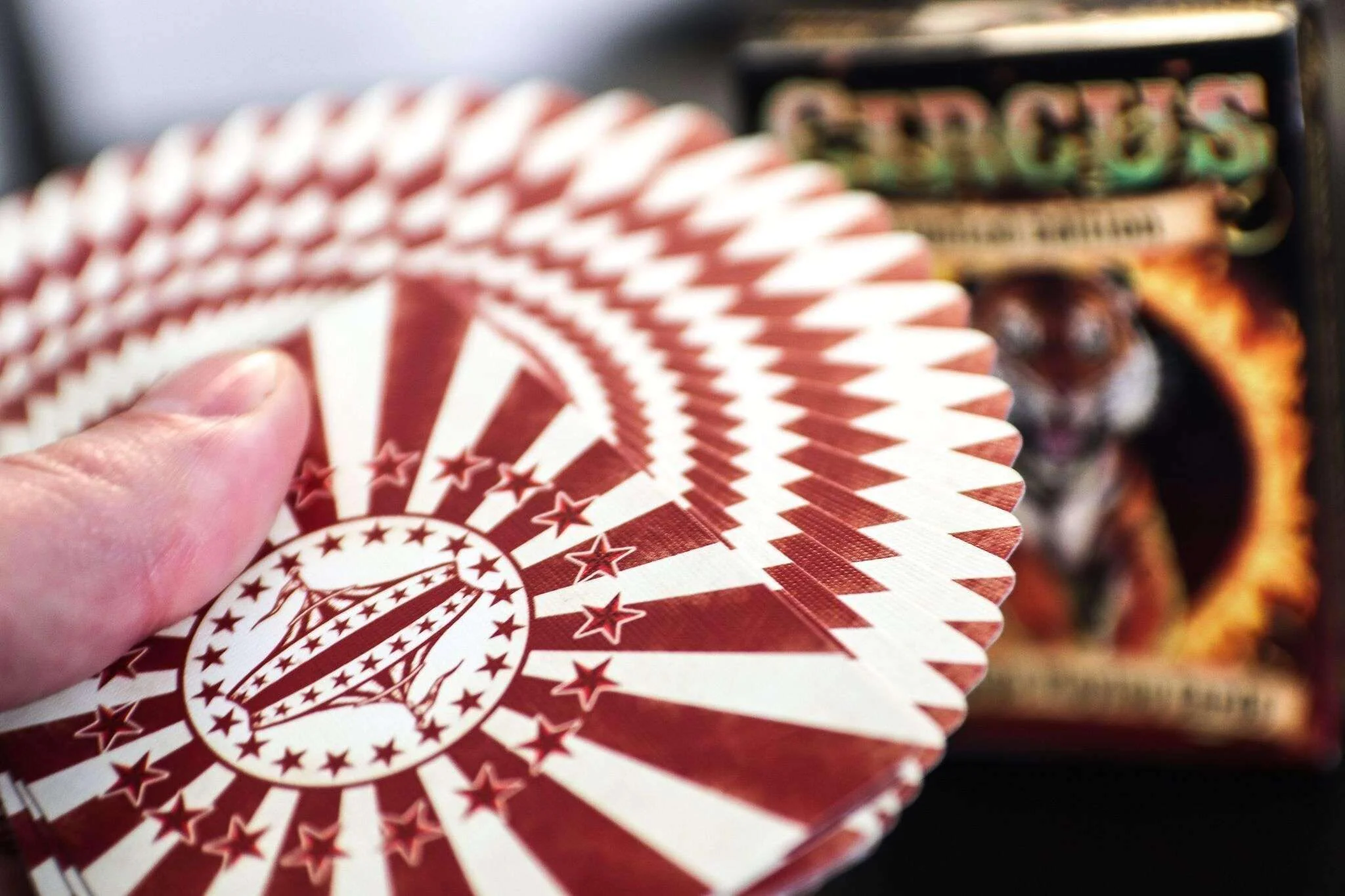 Circus Nostalgic Red Gilded Playing Cards USPCC - Image 6