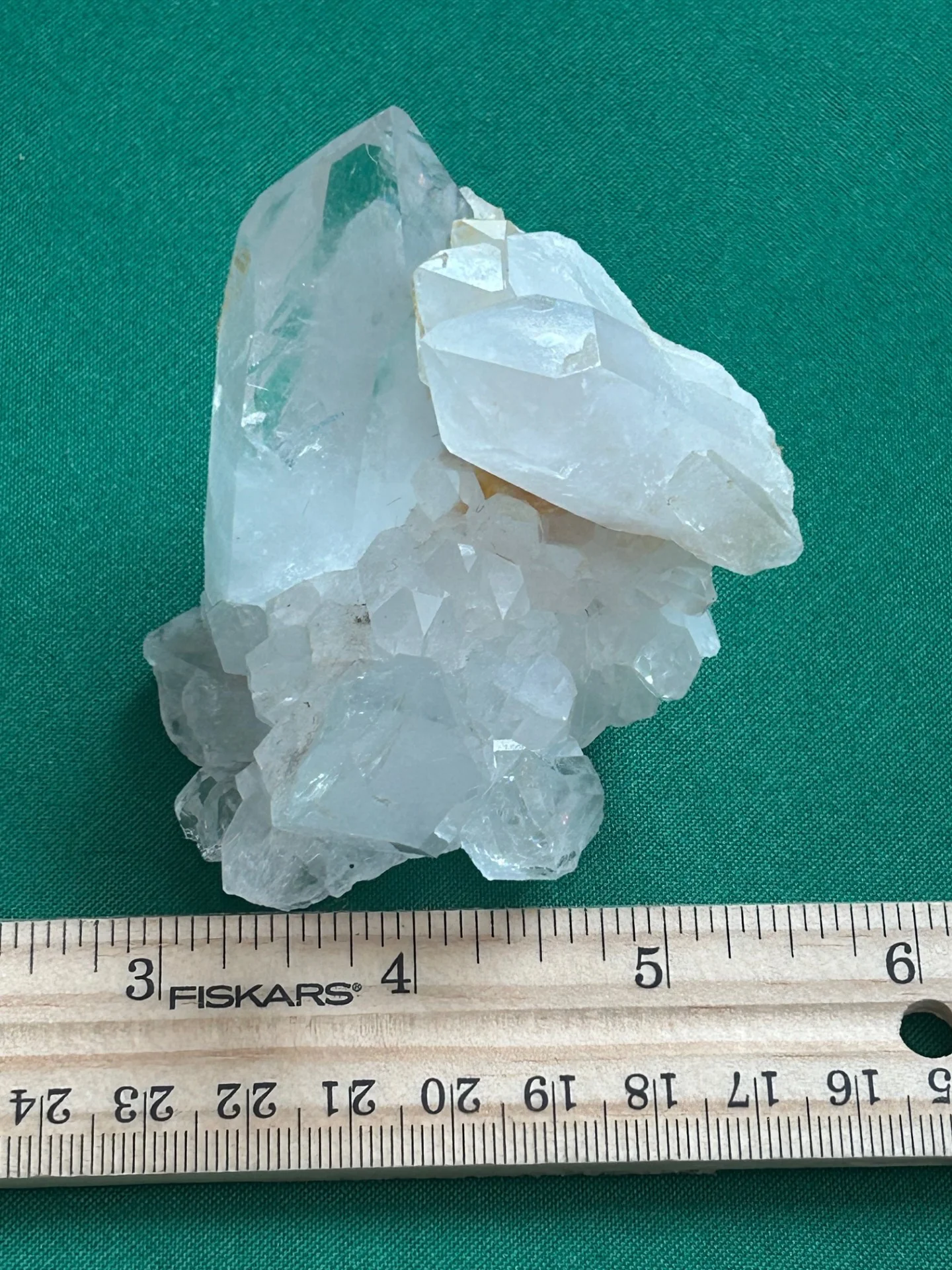 Clear Quartz Cluster with Iron Oxide Inclusions - Image 5