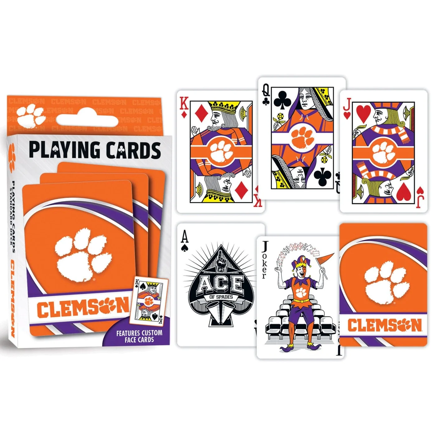 Clemson Tigers Playing Cards - 54 Card Deck by Masterpieces - Image 3