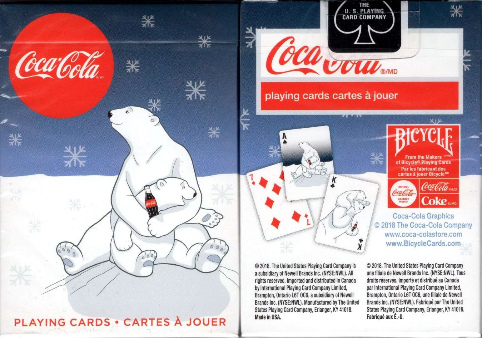 Coca-Cola Coke Holiday Polar Bear Playing Cards USPCC - Image 2