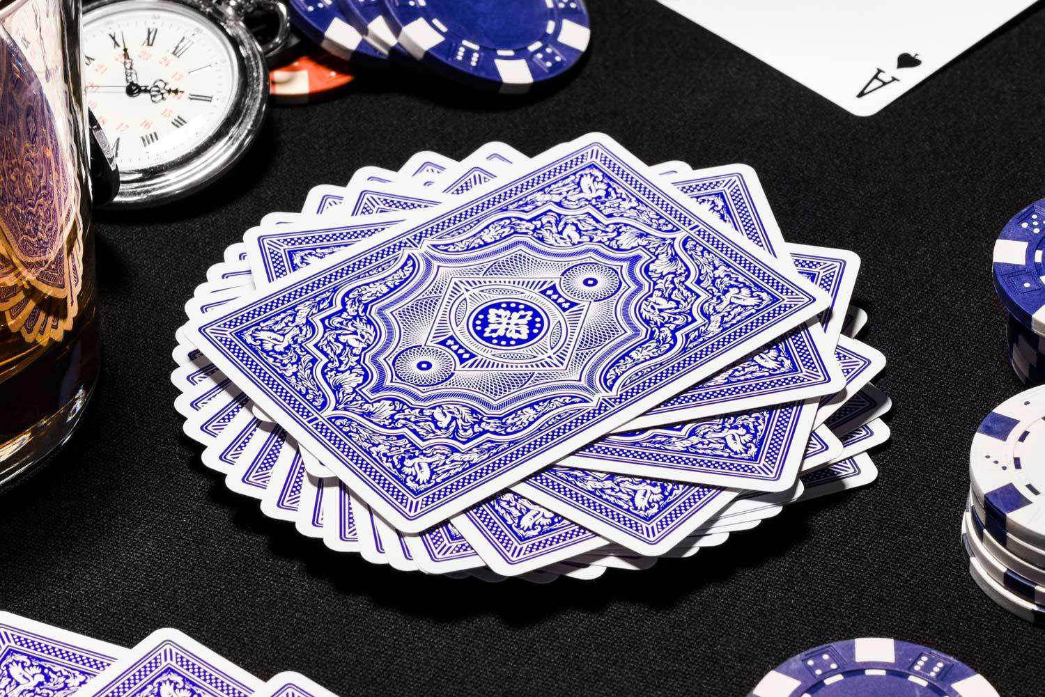 Cohort Blue Marked Playing Cards Cartamundi - Image 2