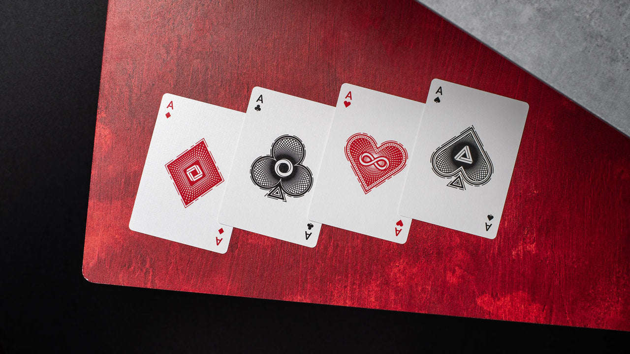 Continuum Burgundy Playing Cards - Image 3