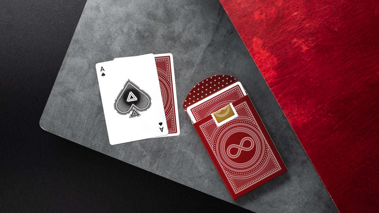 Continuum Burgundy Playing Cards - Image 6