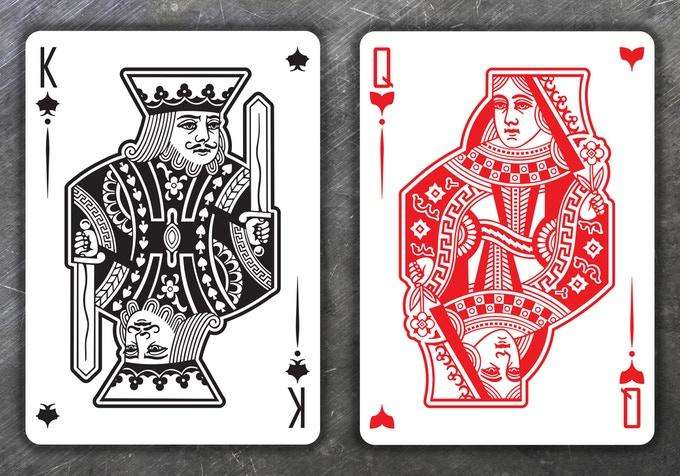 Contour Crimson Red Playing Cards MPC - Image 2