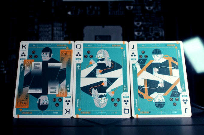 Cyberware Neon Gilded Playing Cards USPCC - Image 3