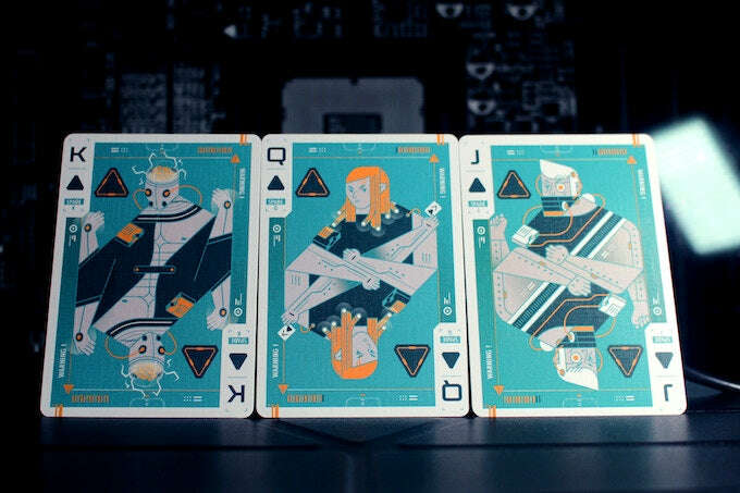 Cyberware Neon Gilded Playing Cards USPCC - Image 4