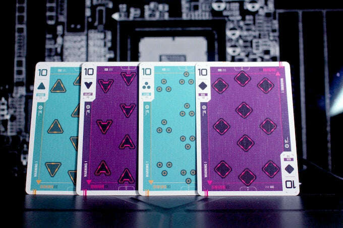 Cyberware Neon Gilded Playing Cards USPCC - Image 5