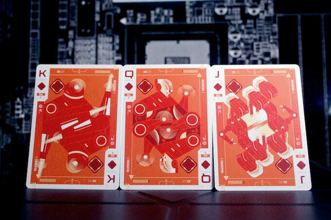 Cyberware Rouge Gilded Playing Cards USPCC - Image 3