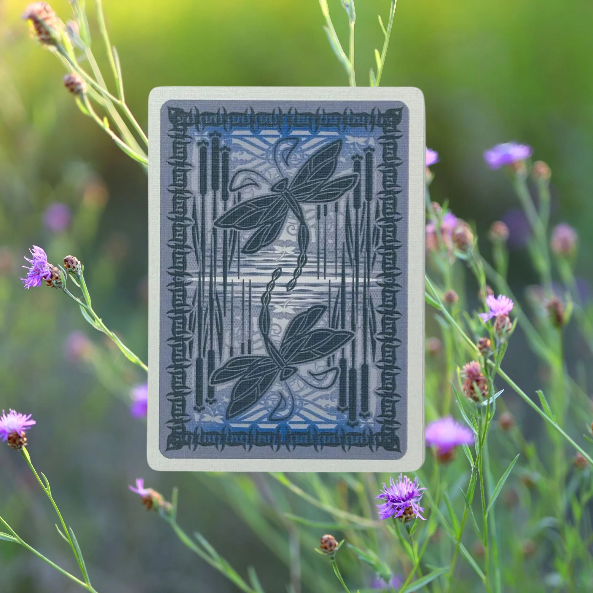 Dragonfly Playing Cards Teal & Lavender Edition - A PCD Original - Image 4