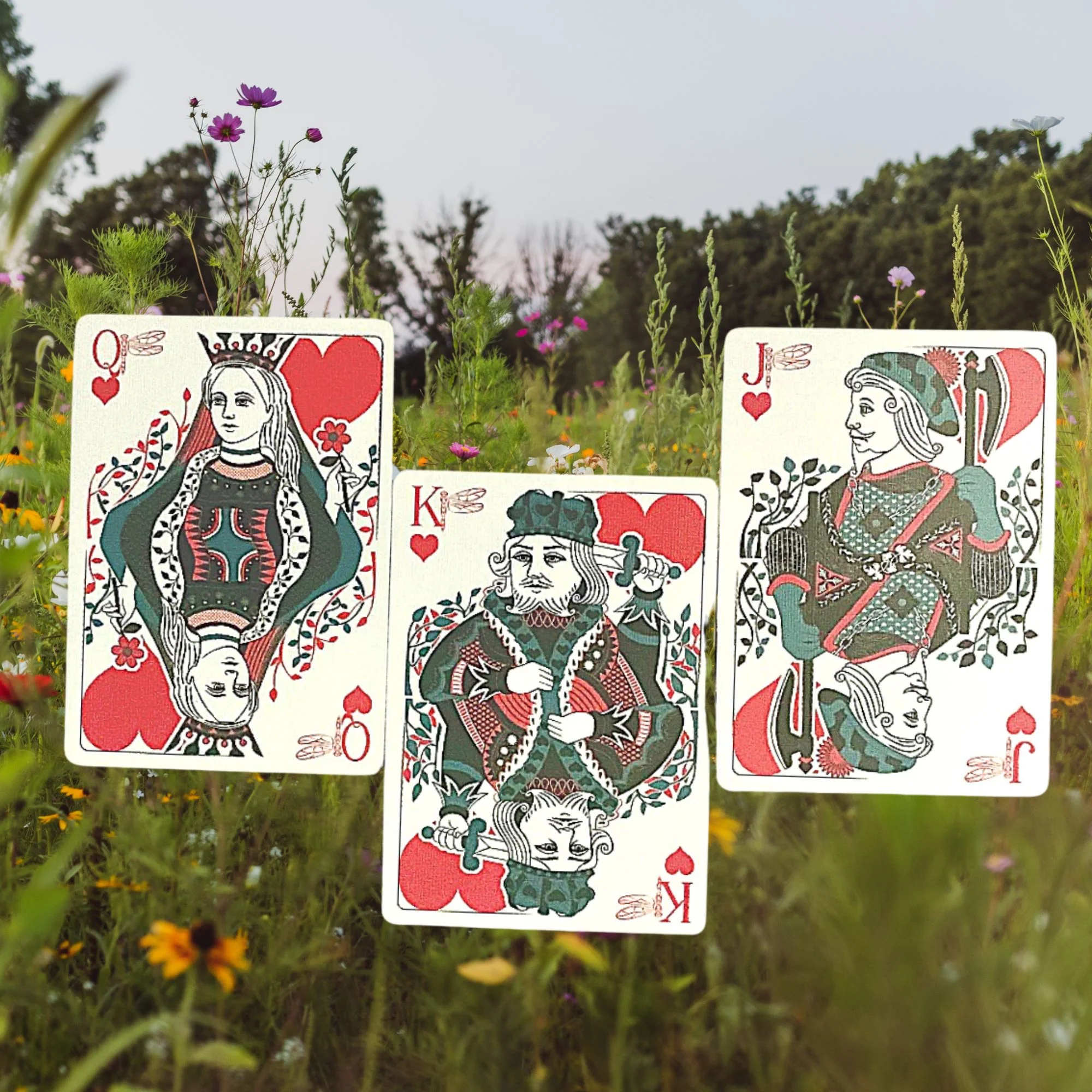 Dragonfly Playing Cards Teal & Lavender Edition - A PCD Original - Image 6
