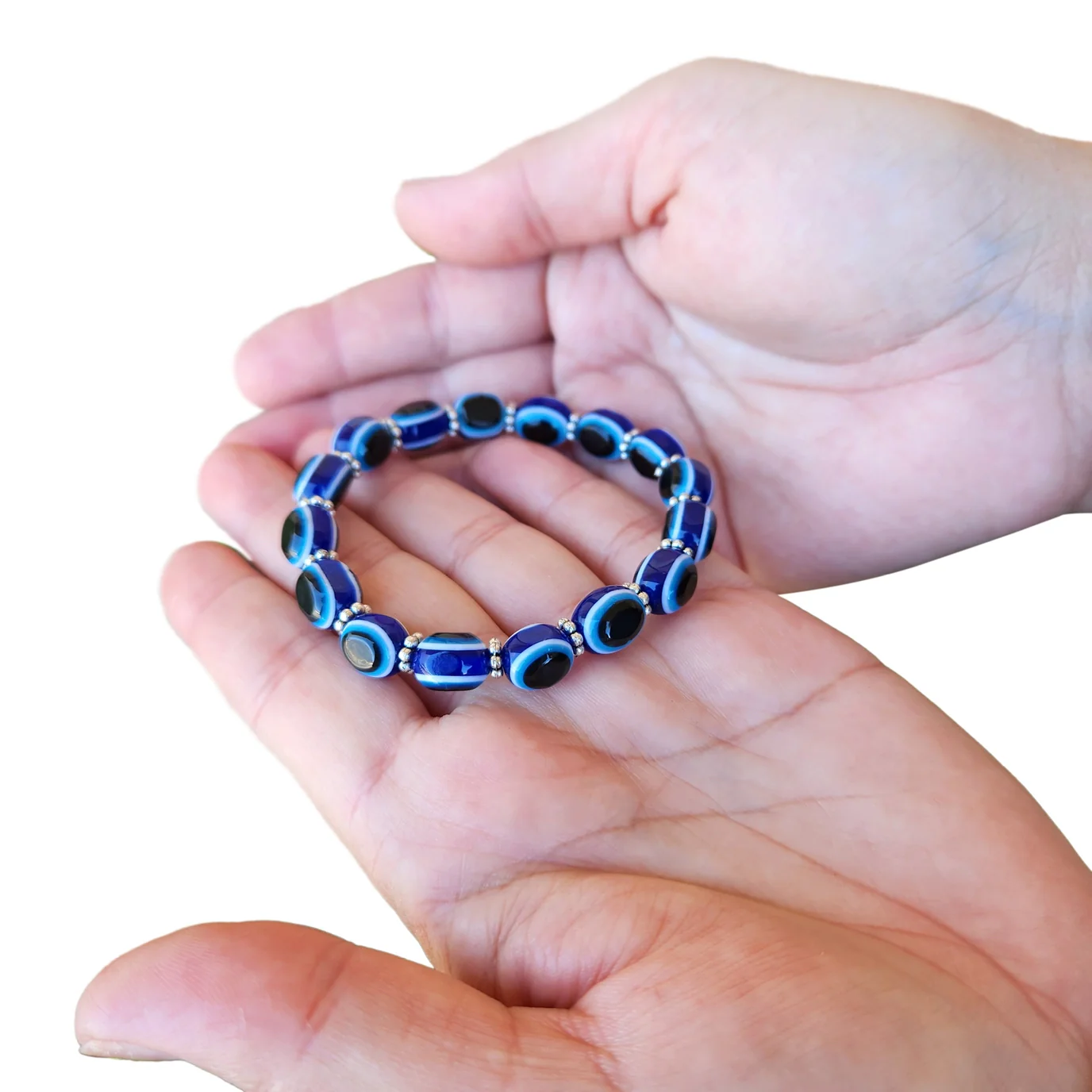 Evil Eye Blue Beaded Bracelet - Image 5