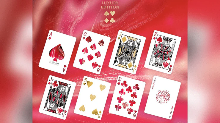 Fluid Art Red Luxury Playing Cards TCC - Image 4