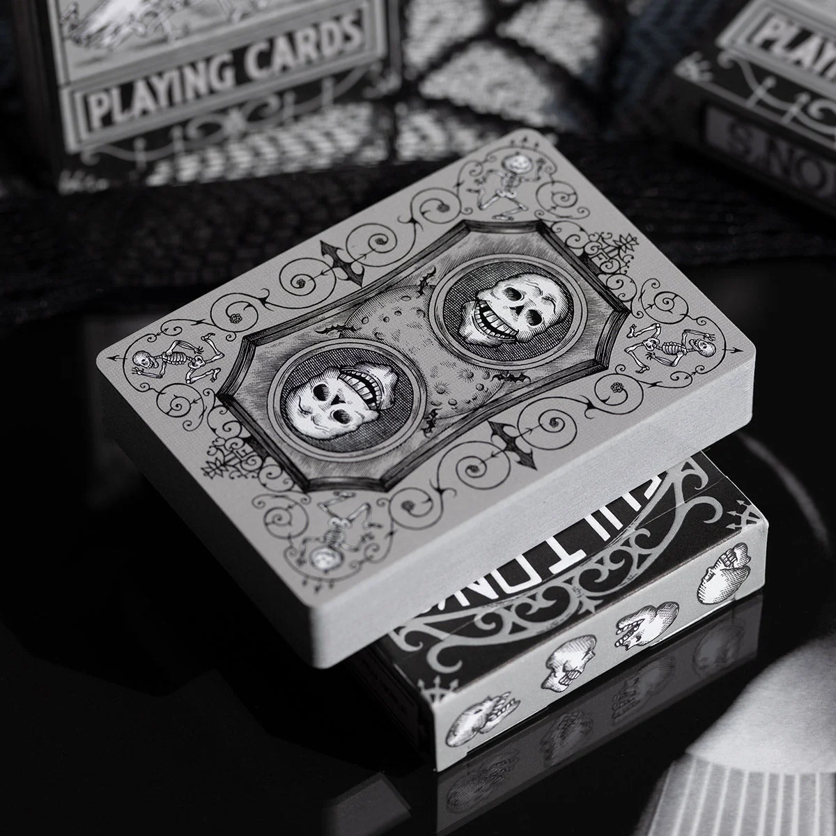 Fultons October Tombstone Grey Halloween Playing Cards - Image 2