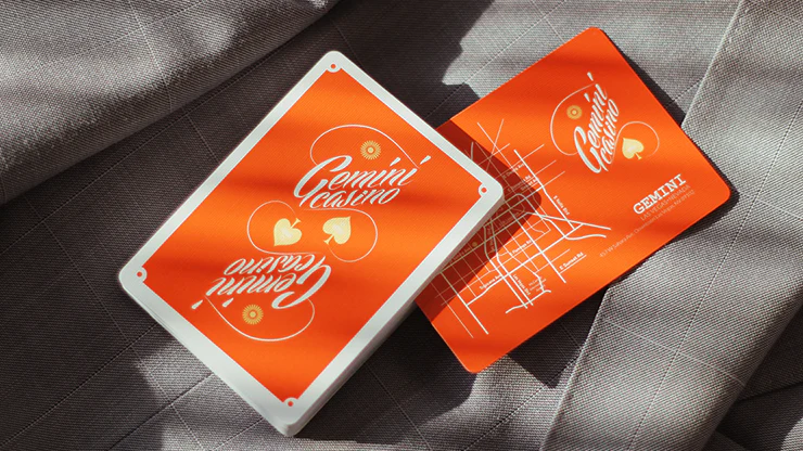 Gemini Casino 1975 Orange Playing Cards USPCC - Image 5