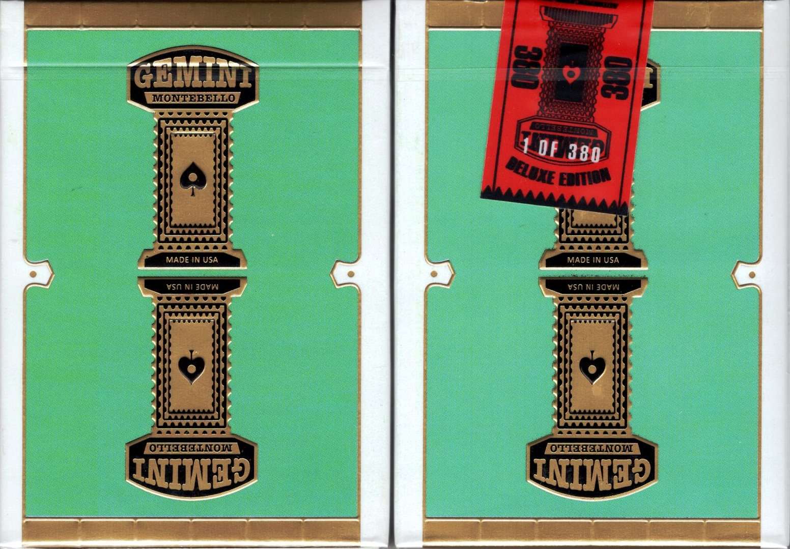 Gemini Casino Deluxe Turquoise Playing Cards USPCC