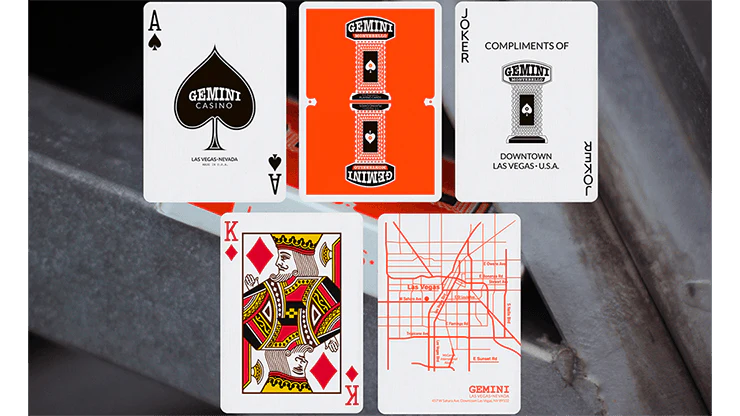 Gemini Casino Orange Playing Cards USPCC - Image 3