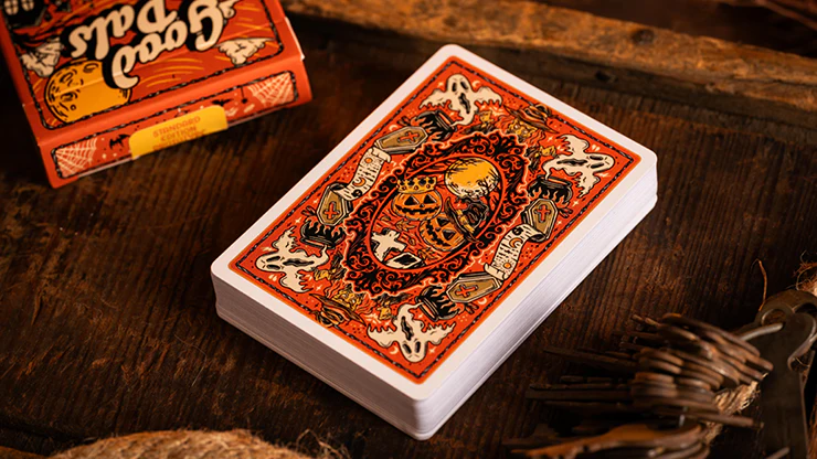 Good Pals Halloween Tales Vol. 2 Orange Playing Cards - Numbered Seal - Image 2
