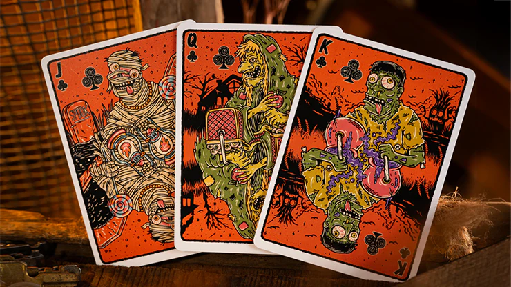Good Pals Halloween Tales Vol. 2 Orange Playing Cards - Numbered Seal - Image 4